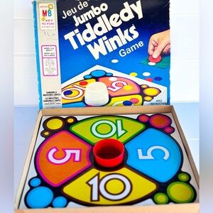 MB Jumbo Tiddledy Winks Board Game With Box